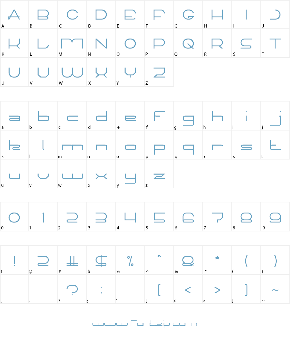 TECHNO CAPTURE Font Character